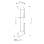 Quoizel Outdoor Wall Light from the Chasm range. Chasm LED Wall Lantern - Large – SKU QZ-CHASM-L-BKW