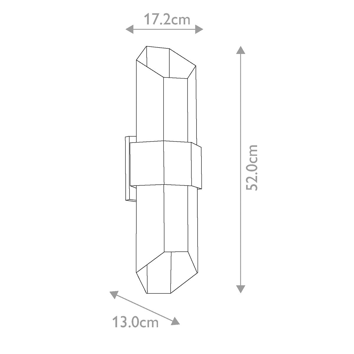 Quoizel Outdoor Wall Light from the Chasm range. Chasm LED Wall Lantern - Large – SKU QZ-CHASM-L-BKW