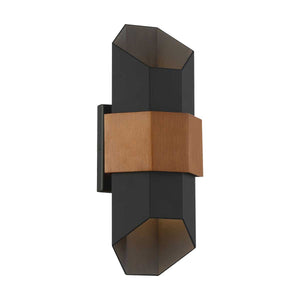Quoizel Outdoor Wall Light from the Chasm range. Chasm LED Wall Lantern - Medium Product Code = QZ-CHASM-M-BKW