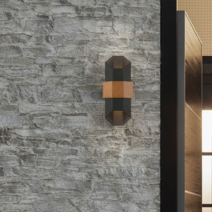 Quoizel Outdoor Wall Light from the Chasm range. Chasm LED Wall Lantern - Medium Product Code = QZ-CHASM-M-BKW