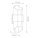 Quoizel Outdoor Wall Light from the Chasm range. Chasm LED Wall Lantern - Medium – SKU QZ-CHASM-M-BKW