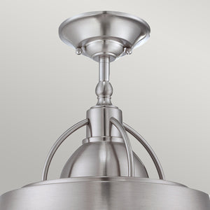 Quoizel Pendant from the Cody range. Cody 2 Light Pendant in Brushed Nickel Product Code = QZ-CODY-P-M-BN