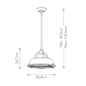 Quoizel Pendant from the Cody range. Cody 2 Light Pendant in Brushed Nickel Product Code = QZ-CODY-P-M-BN
