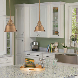 Quoizel Pendant from the Cody range. Cody 2 Light Pendant in Mystic Copper Product Code = QZ-CODY-P-M-ZC