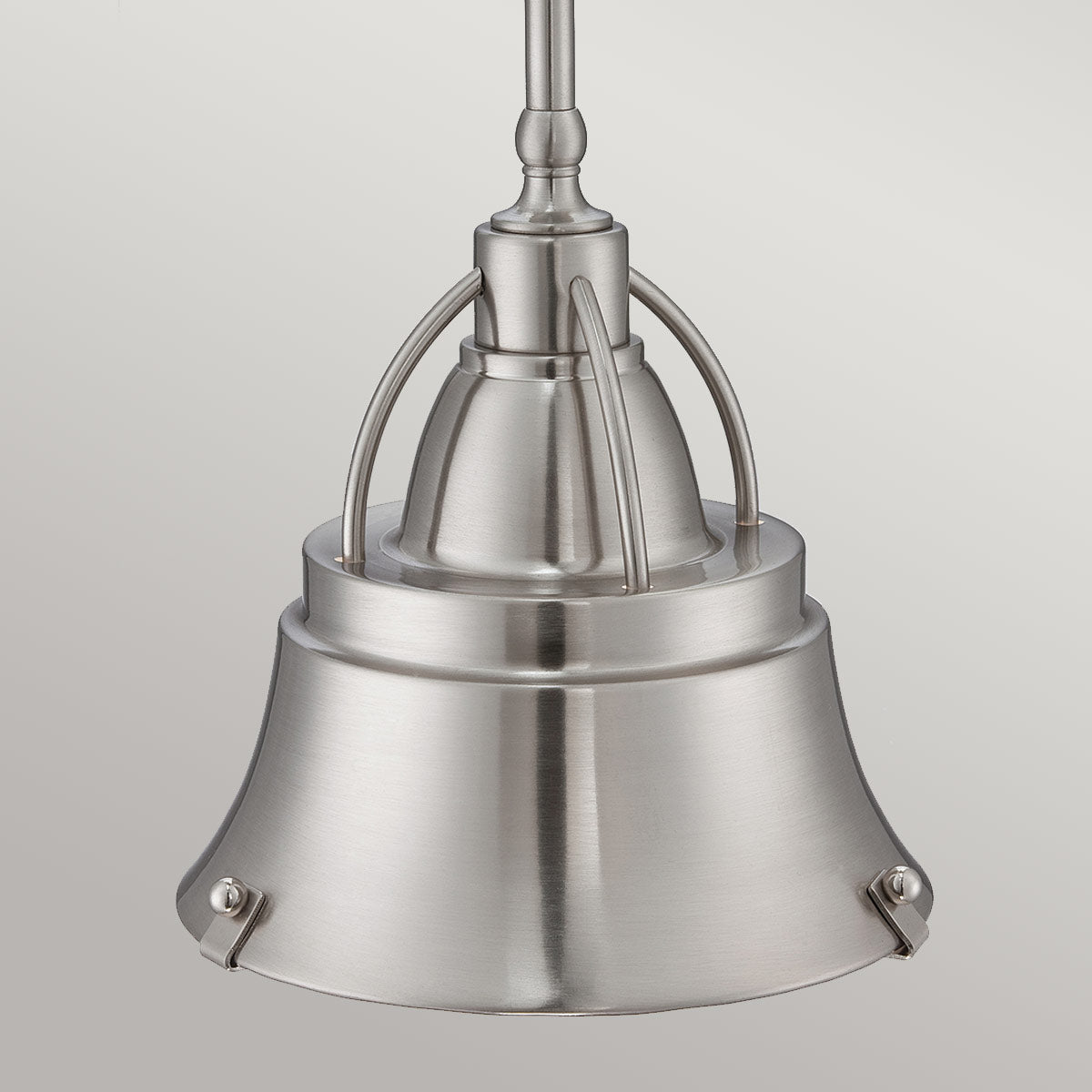Quoizel Pendant from the Cody range. Cody 1 Light Mini Pendant in Brushed Nickel Product Code = QZ-CODY-P-S-BN