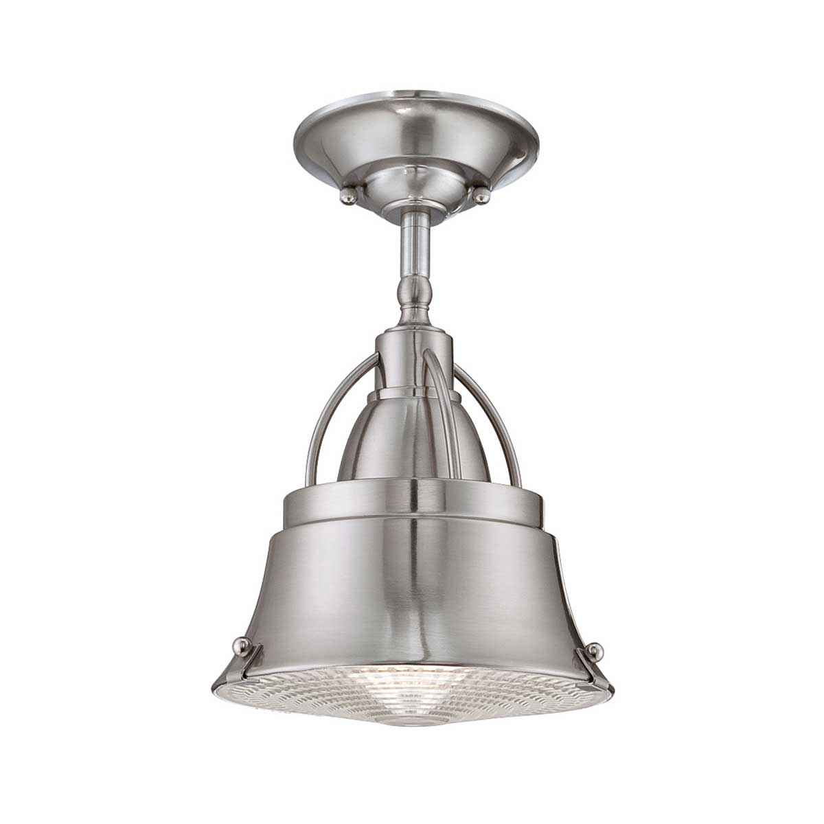 Quoizel Pendant from the Cody range. Cody 1 Light Mini Pendant in Brushed Nickel Product Code = QZ-CODY-P-S-BN