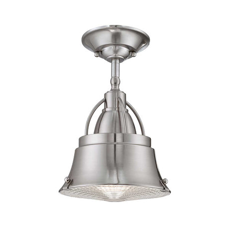 Quoizel Pendant from the Cody range. Cody 1 Light Mini Pendant in Brushed Nickel Product Code = QZ-CODY-P-S-BN