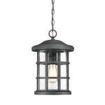 Quoizel Outdoor Hanging from the Crusade range. Crusade 1 Light Chain Lantern Product Code = QZ-CRUSADE8-BLK