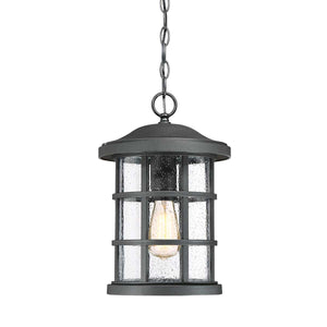 Quoizel Outdoor Hanging from the Crusade range. Crusade 1 Light Chain Lantern Product Code = QZ-CRUSADE8-BLK