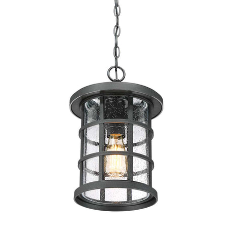 Quoizel Outdoor Hanging from the Crusade range. Crusade 1 Light Chain Lantern Product Code = QZ-CRUSADE8-BLK