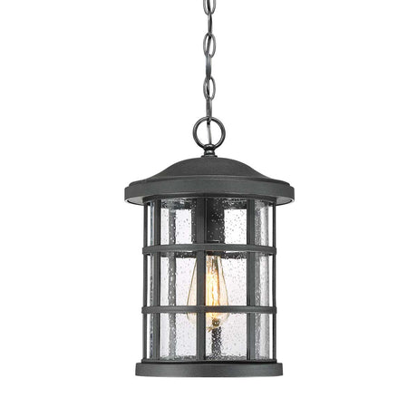 Quoizel Outdoor Hanging from the Crusade range. Crusade 1 Light Chain Lantern Product Code = QZ-CRUSADE8-BLK