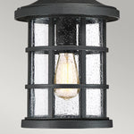 Quoizel Outdoor Hanging from the Crusade range. Crusade 1 Light Chain Lantern – SKU QZ-CRUSADE8-BLK