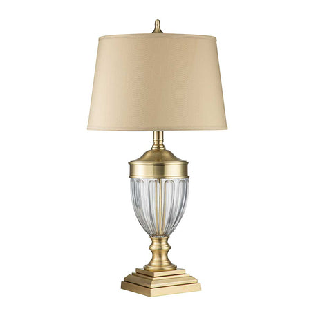 Quoizel Table Lamp from the Dennison range. Dennison 1 Light Table Lamp - Brushed Brass Product Code = QZ-DENNISON-BB