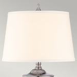 Quoizel Table Lamp from the Dennison range. Dennison 1 Light Table Lamp - Polished Nickel – SKU QZ-DENNISON-PN