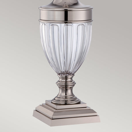 Quoizel Table Lamp from the Dennison range. Dennison 1 Light Table Lamp - Polished Nickel Product Code = QZ-DENNISON-PN