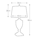 Quoizel Table Lamp from the Dennison range. Dennison 1 Light Table Lamp - Polished Nickel – SKU QZ-DENNISON-PN