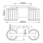 Quoizel Wall Light from the Divine range. Divine 2 Light Wall Light – SKU QZ-DIVINE2-PC-BATH
