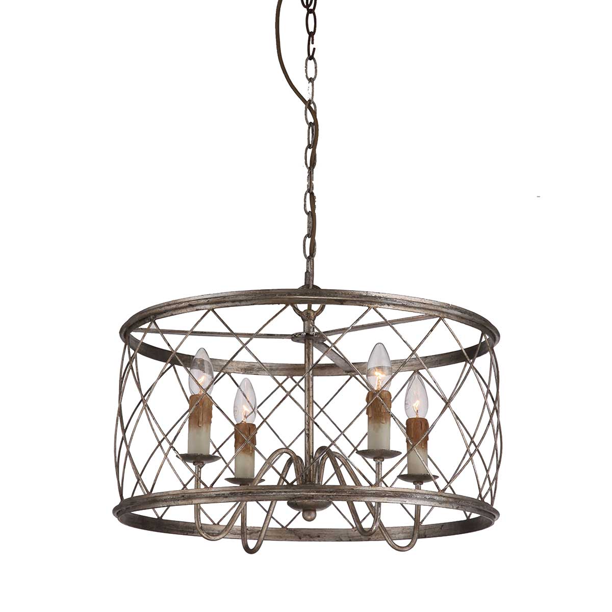 Quoizel Pendant from the Dury range. Dury 4 Light Pendant Chandelier Product Code = QZ-DURY-P