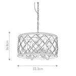 Quoizel Pendant from the Dury range. Dury 4 Light Pendant Chandelier Product Code = QZ-DURY-P