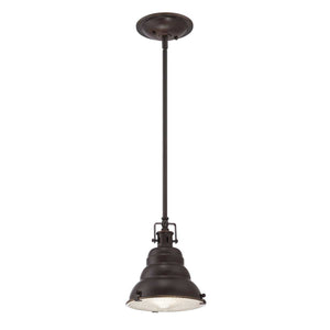 Quoizel Pendant from the East Vale range. East Vale 1 Light Mini Pendant  Product Code = QZ-EASTVALE-P-S