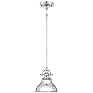 Quoizel Pendant from the Emery range. Emery 1 Light Mini Pendant Product Code = QZ-EMERY-P-S-IS