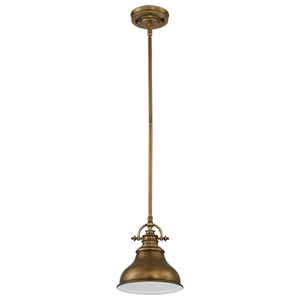 Quoizel Pendant from the Emery range. Emery 1 Light Mini Pendant Product Code = QZ-EMERY-P-S-WS