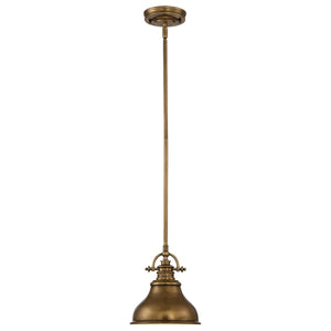 Quoizel Pendant from the Emery range. Emery 1 Light Mini Pendant Product Code = QZ-EMERY-P-S-WS