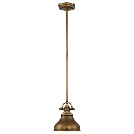 Quoizel Pendant from the Emery range. Emery 1 Light Mini Pendant Product Code = QZ-EMERY-P-S-WS