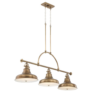 Quoizel Pendant from the Emery range. Emery 3 Light Island Chandelier Product Code = QZ-EMERY3P-WS