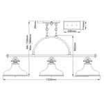 Quoizel Pendant from the Emery range. Emery 3 Light Island Chandelier – SKU QZ-EMERY3P-WS