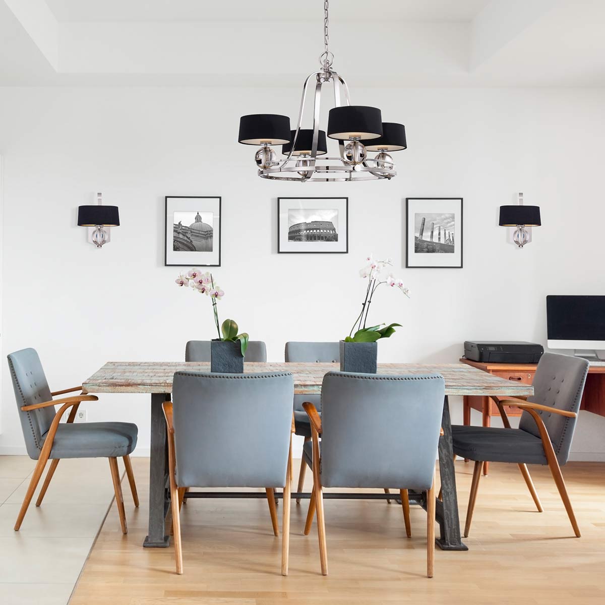 Quoizel Chandelier from the Gotham range. Gotham 4 Light Chandelier Product Code = QZ-GOTHAM4