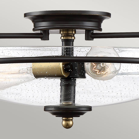 Quoizel Ceiling Flush from the Griffin range. Griffin 3 Light Flush Product Code = QZ-GRIFFIN-F-C-PNAB