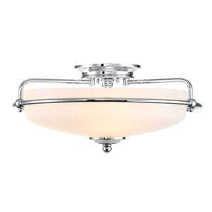 Quoizel Ceiling Flush from the Griffin range. Griffin 3 Light Flush Product Code = QZ-GRIFFIN-F-PC