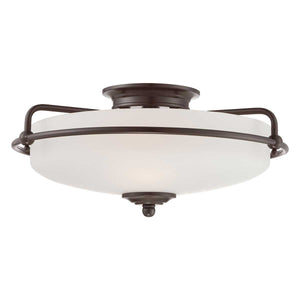 Quoizel Ceiling Flush from the Griffin range. Griffin 3 Light Flush Product Code = QZ-GRIFFIN-F-PN