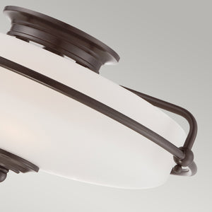 Quoizel Ceiling Flush from the Griffin range. Griffin 3 Light Flush Product Code = QZ-GRIFFIN-F-PN