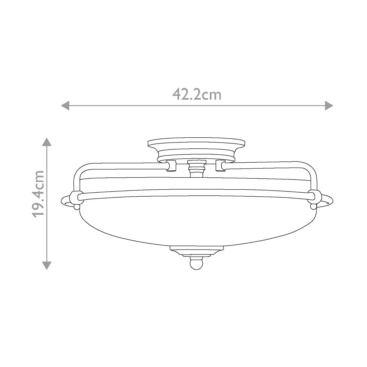 Quoizel Ceiling Flush from the Griffin range. Griffin 3 Light Flush – SKU QZ-GRIFFIN-F-PN