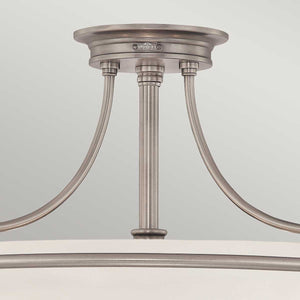 Quoizel Ceiling Semi-Flush from the Griffin range. Griffin 3 Light Semi-Flush Product Code = QZ-GRIFFIN-SFS-AN