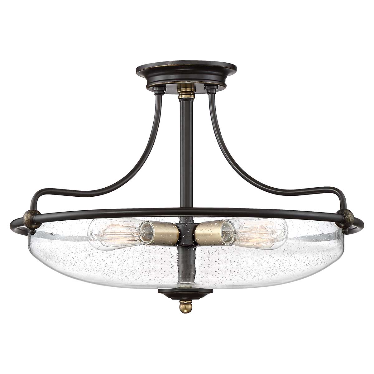 Quoizel Ceiling Semi-Flush from the Griffin range. Griffin 3 Light Semi-Flush Product Code = QZ-GRIFFIN-SFM-C-PNAB