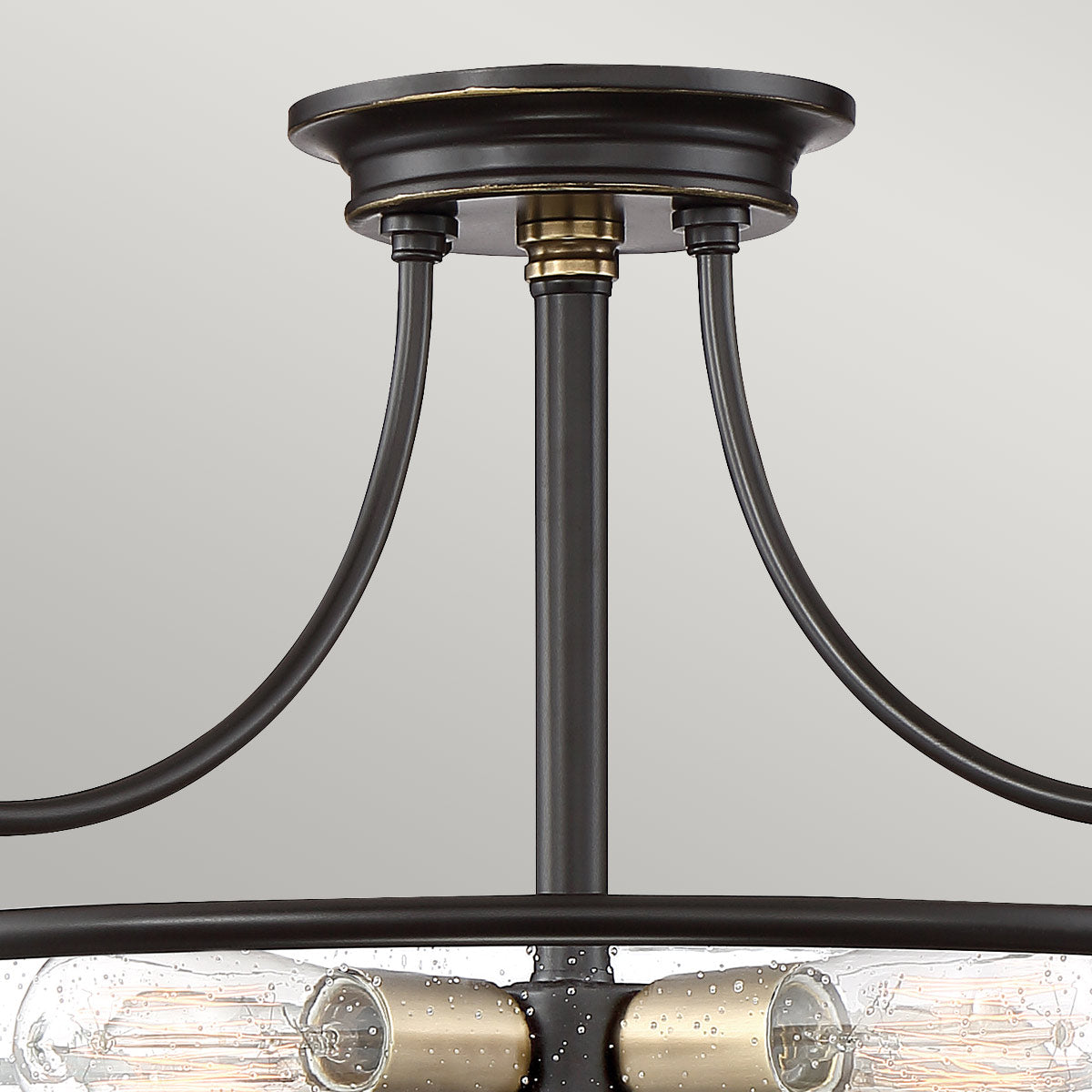Quoizel Ceiling Semi-Flush from the Griffin range. Griffin 3 Light Semi-Flush Product Code = QZ-GRIFFIN-SFM-C-PNAB