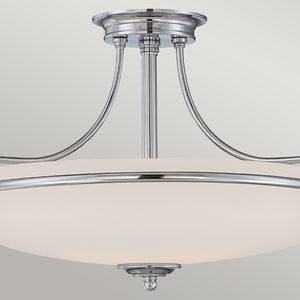 Quoizel Ceiling Semi-Flush from the Griffin range. Griffin 3 Light Semi-Flush Product Code = QZ-GRIFFIN-SFS-C