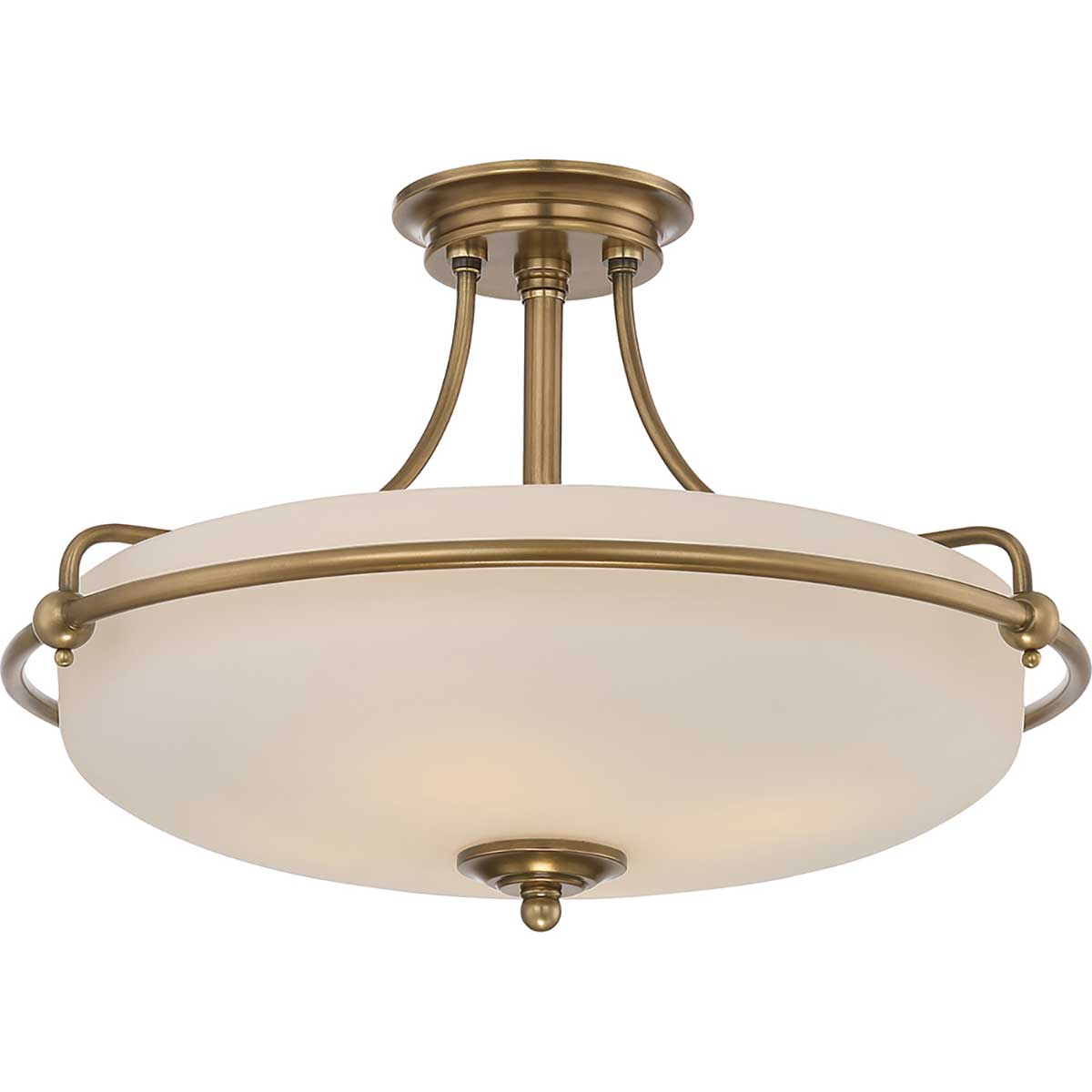 Quoizel Ceiling Semi-Flush from the Griffin range. Griffin 4 Light Semi-Flush  Product Code = QZ-GRIFFIN-SFM-WS