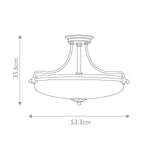 Quoizel Ceiling Semi-Flush from the Griffin range. Griffin 4 Light Semi-Flush – SKU QZ-GRIFFIN-SFM-WS