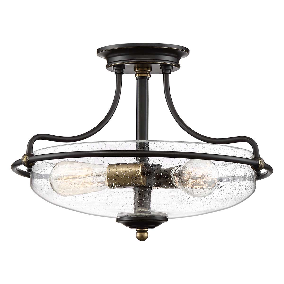 Quoizel Ceiling Semi-Flush from the Griffin range. Griffin 3 Light Semi-Flush Product Code = QZ-GRIFFIN-SFS-C-PNAB