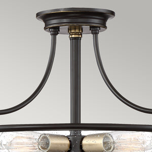 Quoizel Ceiling Semi-Flush from the Griffin range. Griffin 3 Light Semi-Flush Product Code = QZ-GRIFFIN-SFS-C-PNAB