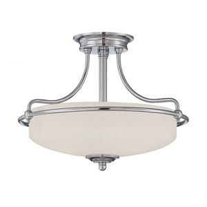 Quoizel Ceiling Semi-Flush from the Griffin range. Griffin 3 Light Semi-Flush Product Code = QZ-GRIFFIN-SFS-C