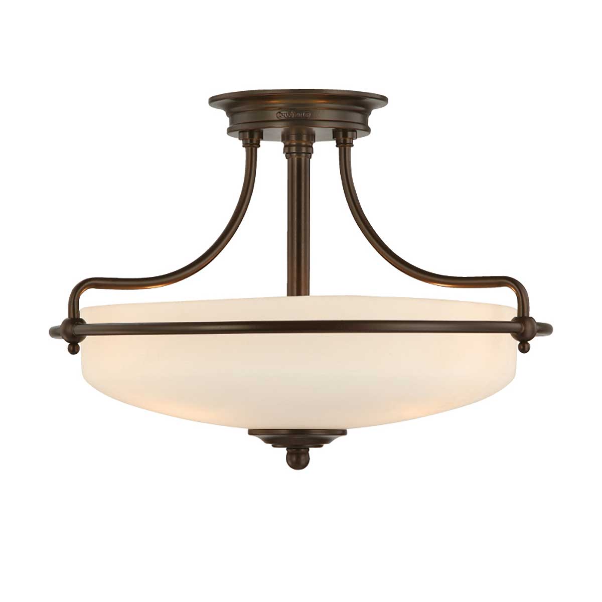 Quoizel Ceiling Semi-Flush from the Griffin range. Griffin 3 Light Semi-Flush Product Code = QZ-GRIFFIN-SFS-PN