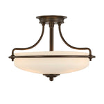 Quoizel Ceiling Semi-Flush from the Griffin range. Griffin 3 Light Semi-Flush Product Code = QZ-GRIFFIN-SFS-PN