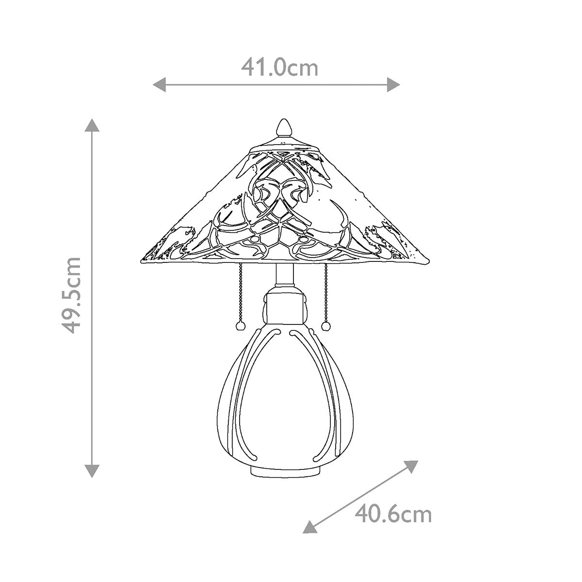 Quoizel Table Lamp from the India range. India 2 Light Table Lamp – SKU QZ-INDIA-TL