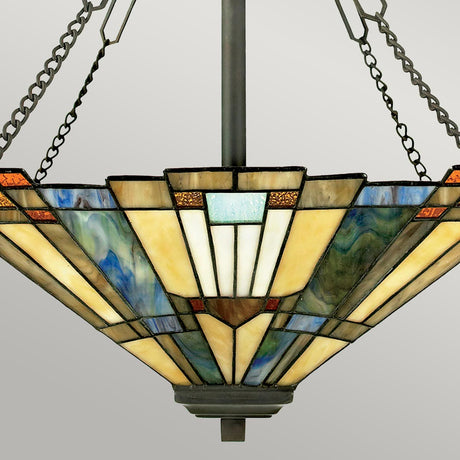 Quoizel Pendant from the Inglenook range. Inglenook 3 Light Pendant Product Code = QZ-INGLENOOK-P-B