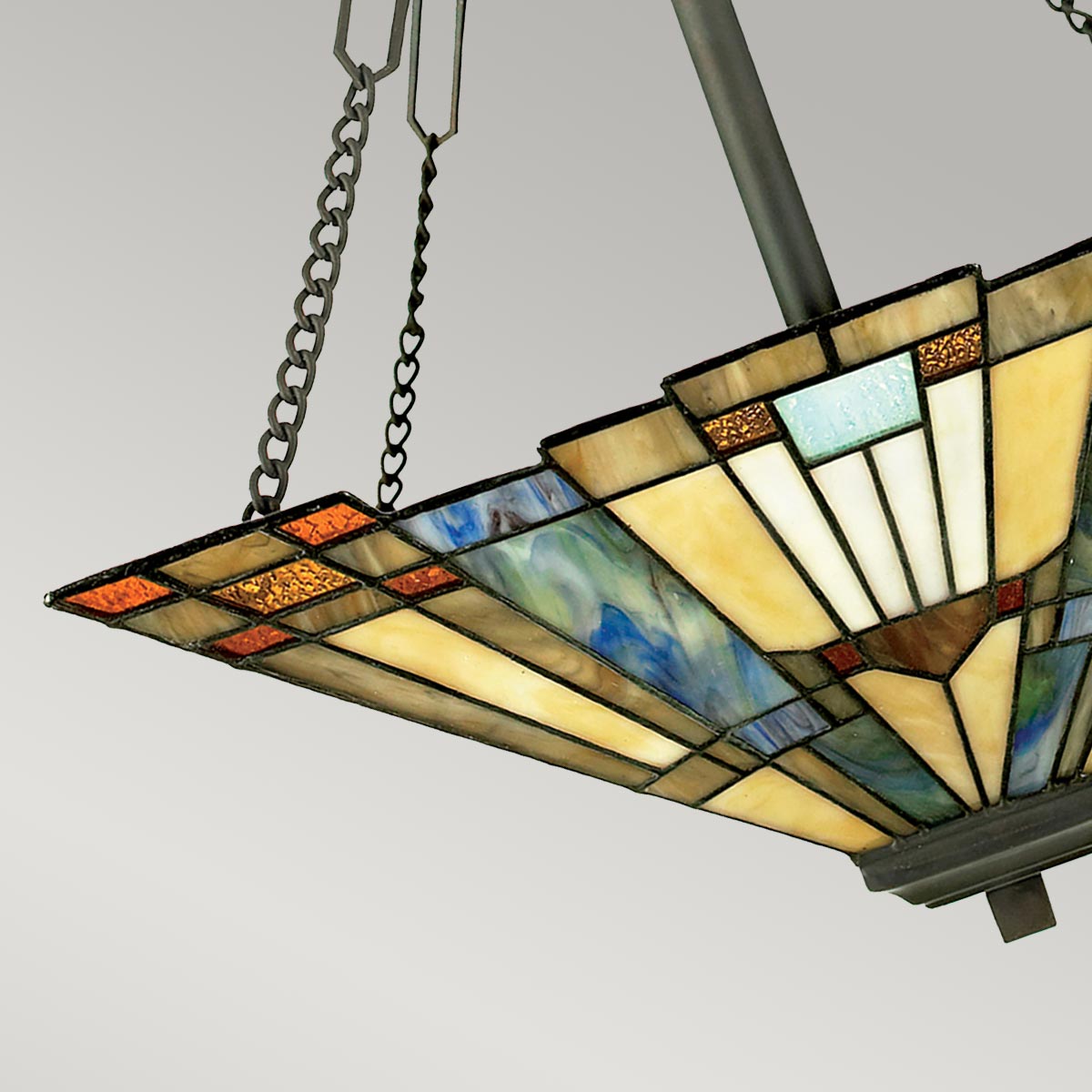 Quoizel Pendant from the Inglenook range. Inglenook 3 Light Pendant Product Code = QZ-INGLENOOK-P-B